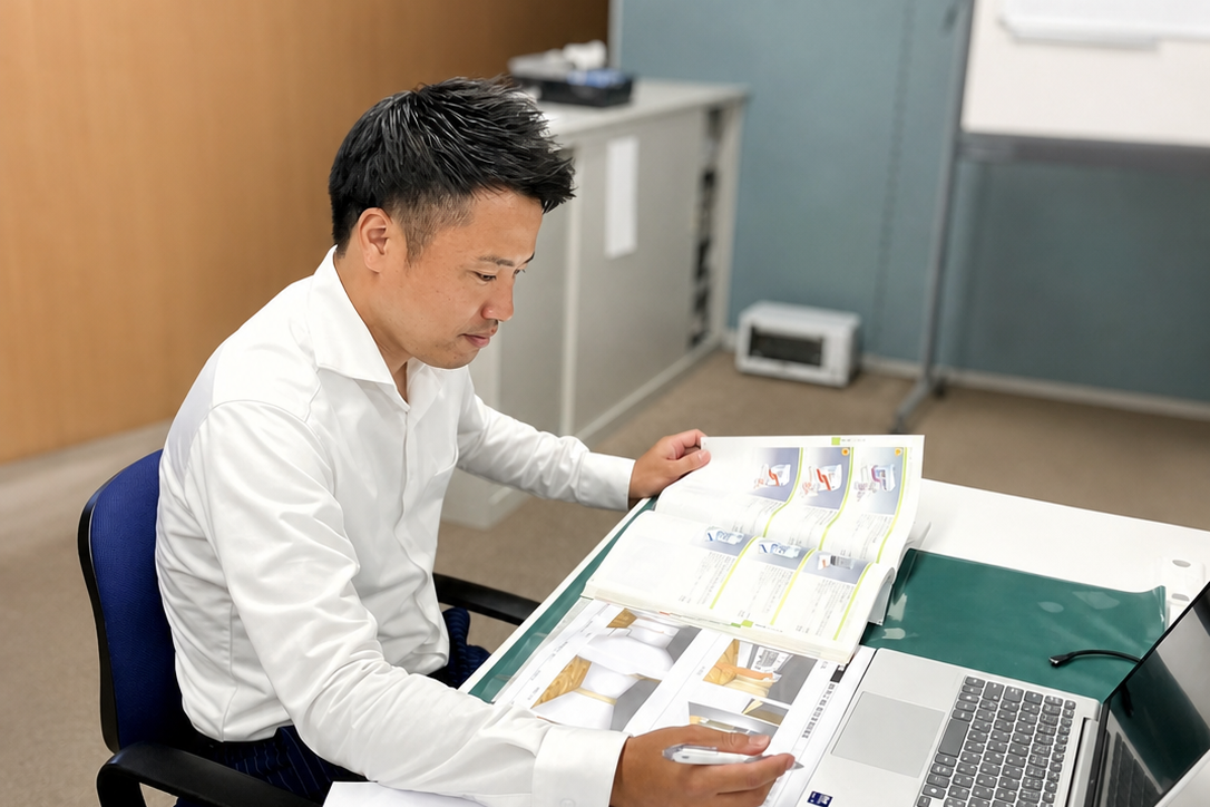 仕事中の先輩社員